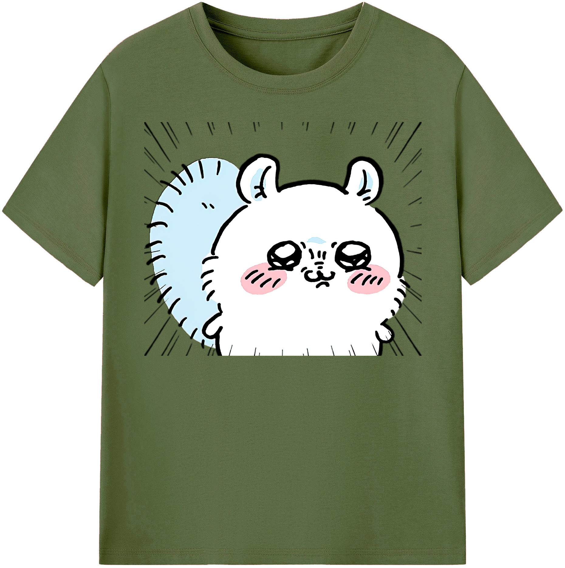 （画像用） ちいかわ モモンガ Chii-kawa Momonga 綿100％半袖Tシャツ（フロントプリント）